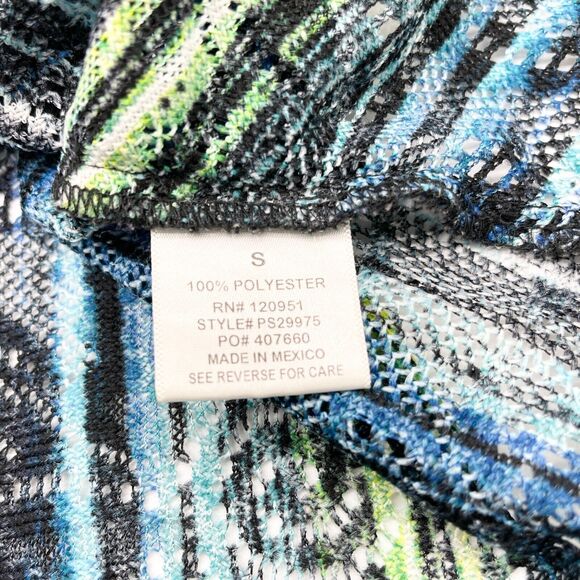 Pink Rose Mesh Tank Top Womens Small Racerback Swim Coverup Activewear Beachy - Picture 7 of 8